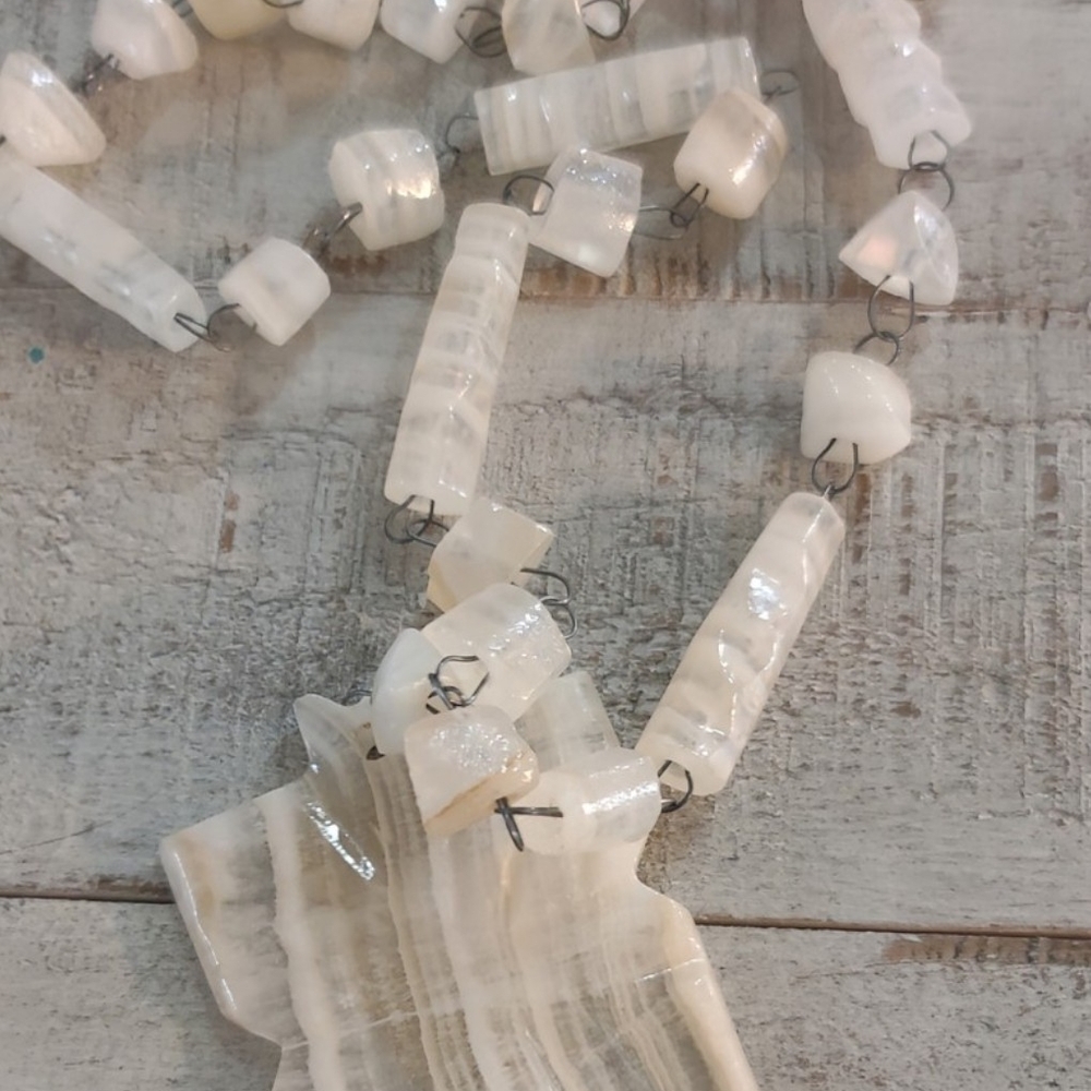 White Beaded Necklace